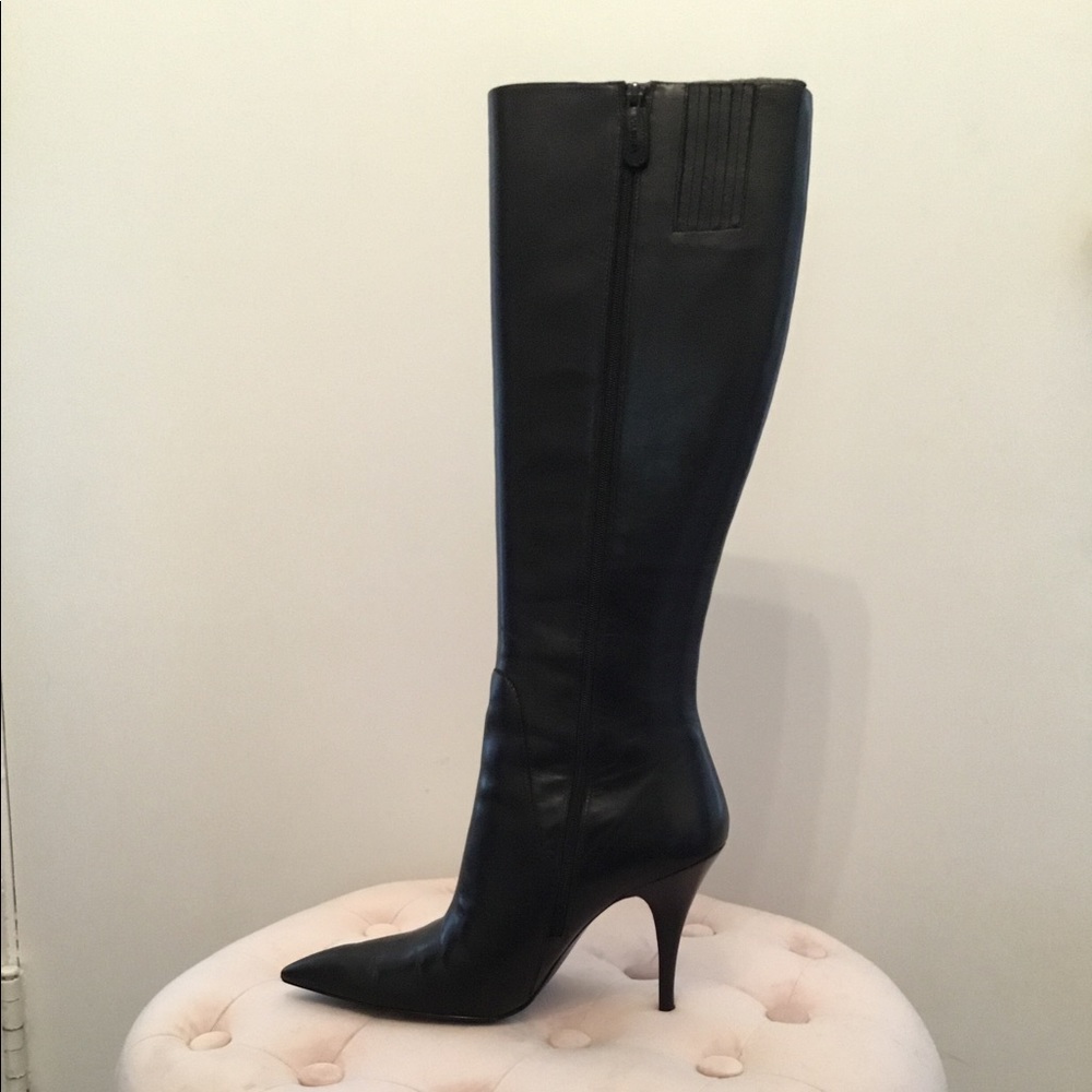 Via Spiga V-Ampio Leather Boots, Size 8.